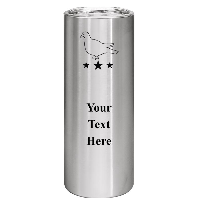 SLIM TUMBLER 20OZ SILVER