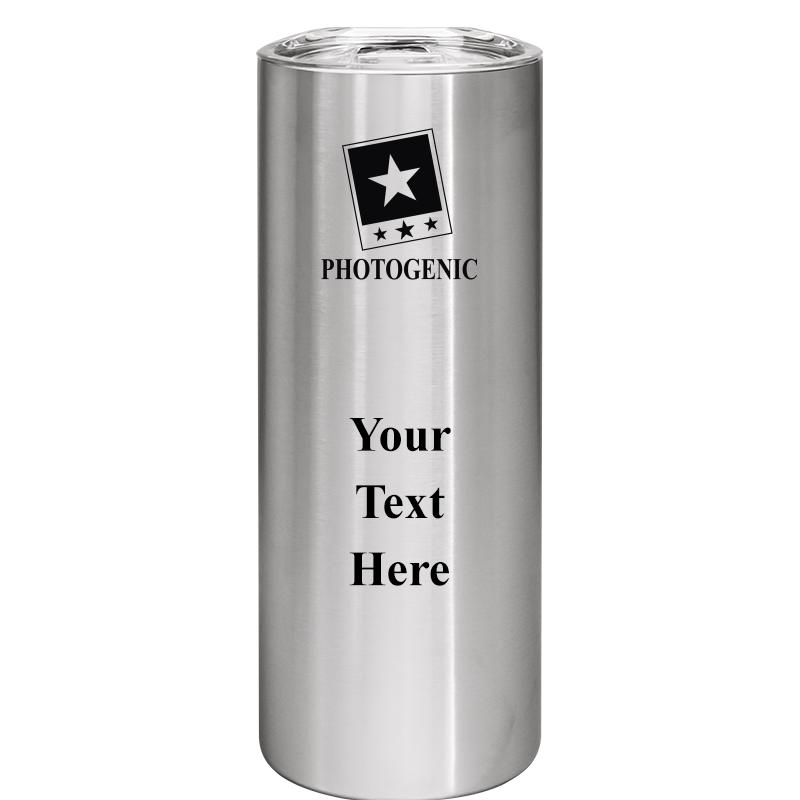 SLIM TUMBLER 20OZ SILVER