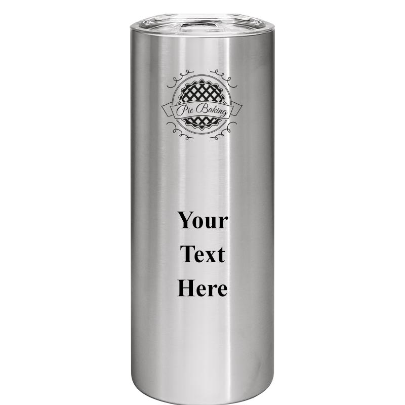 SLIM TUMBLER 20OZ SILVER