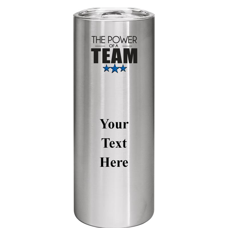 SLIM TUMBLER 20OZ SILVER