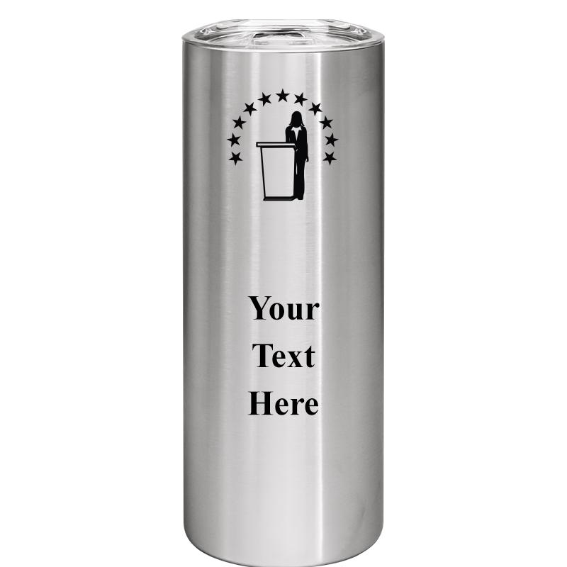 SLIM TUMBLER 20OZ SILVER