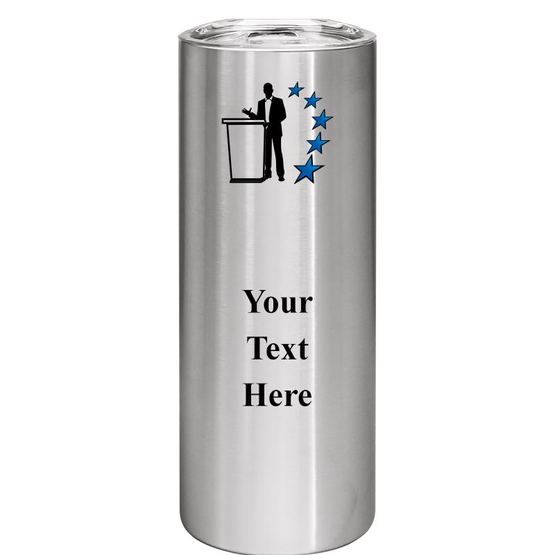 SLIM TUMBLER 20OZ SILVER