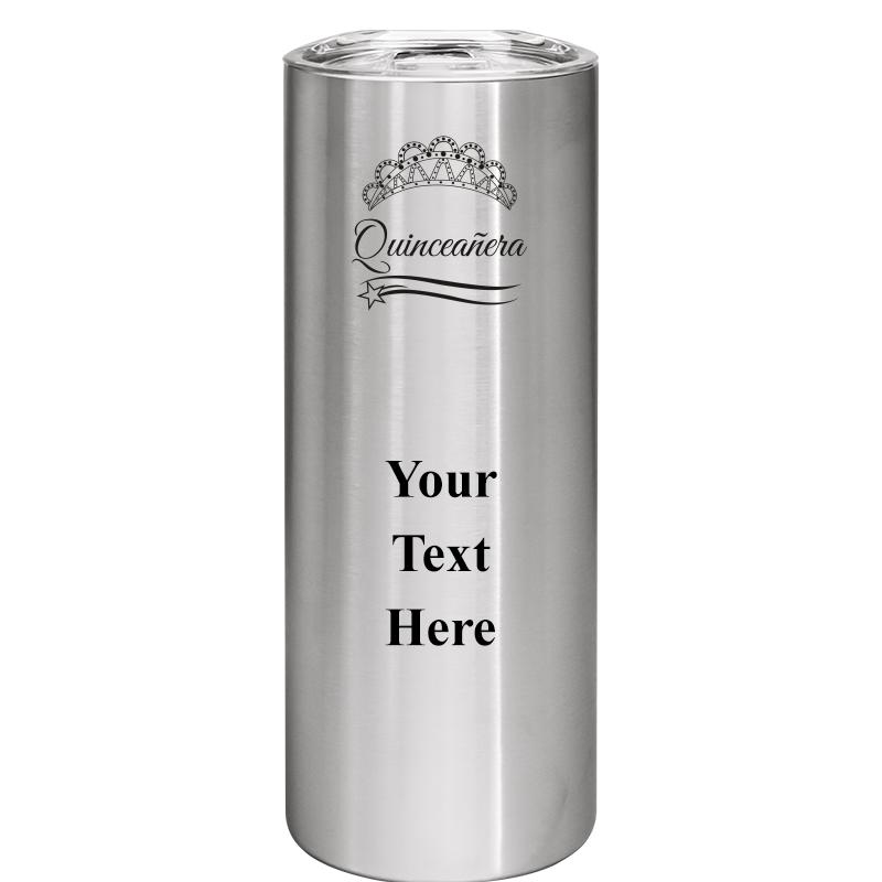 SLIM TUMBLER 20OZ SILVER