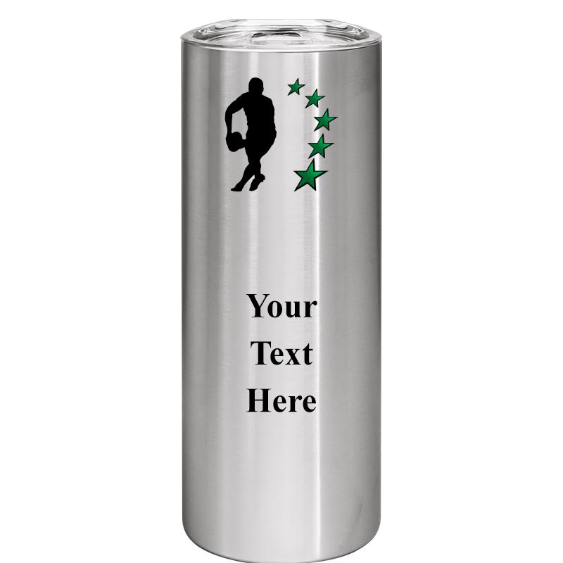 SLIM TUMBLER 20OZ SILVER