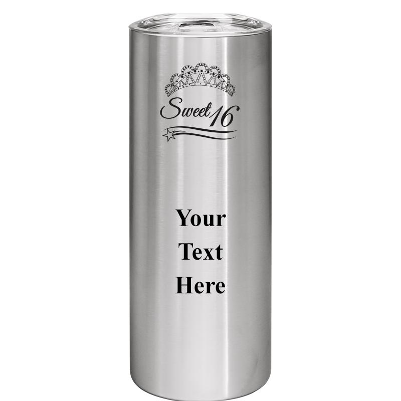 SLIM TUMBLER 20OZ SILVER