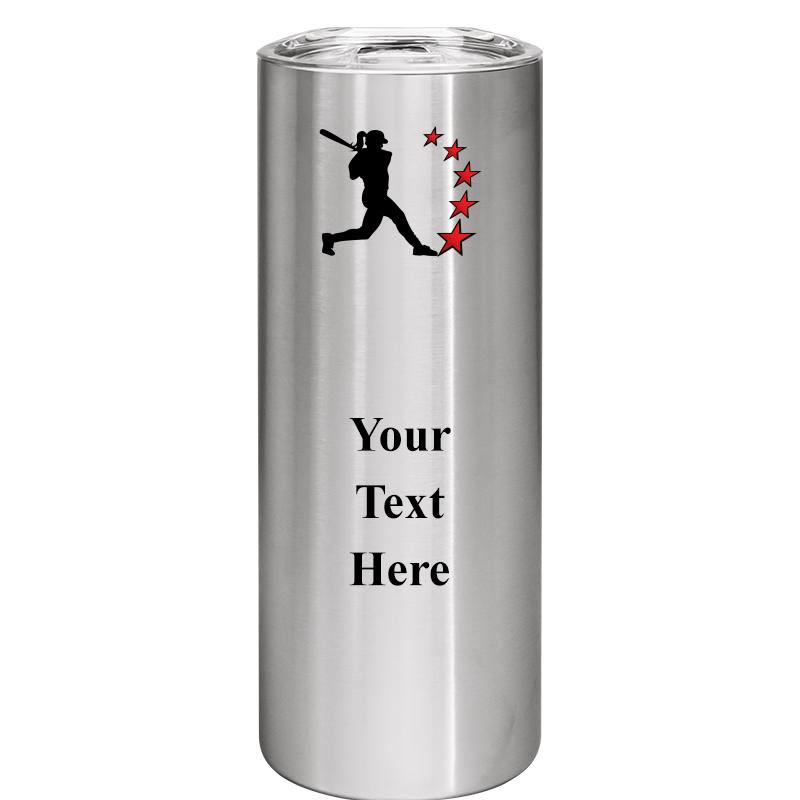 SLIM TUMBLER 20OZ SILVER