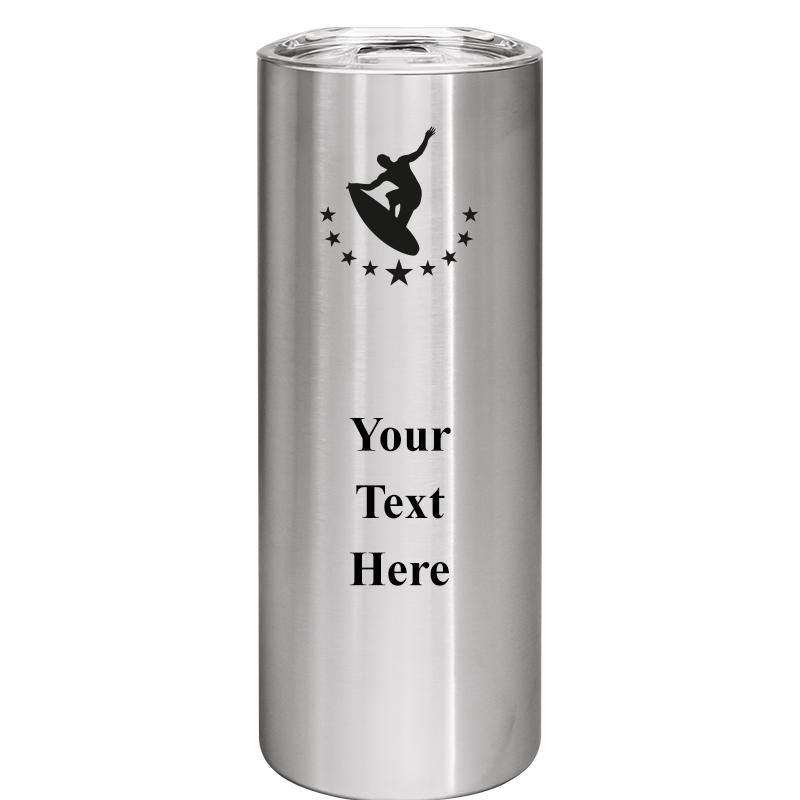 SLIM TUMBLER 20OZ SILVER