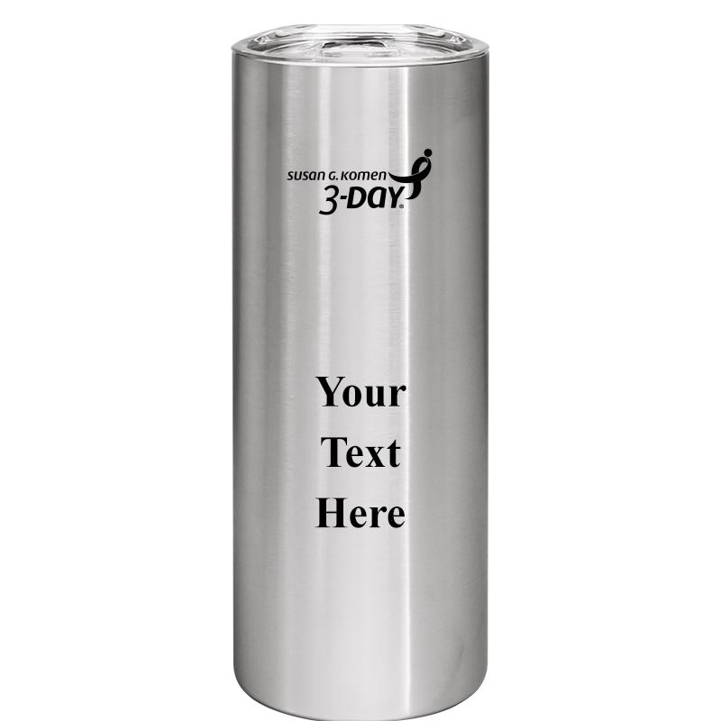 SLIM TUMBLER 20OZ SILVER