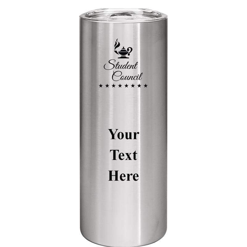 SLIM TUMBLER 20OZ SILVER