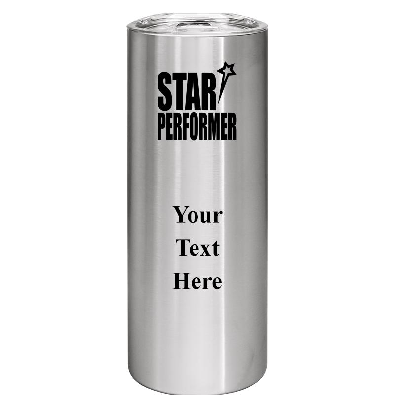 SLIM TUMBLER 20OZ SILVER