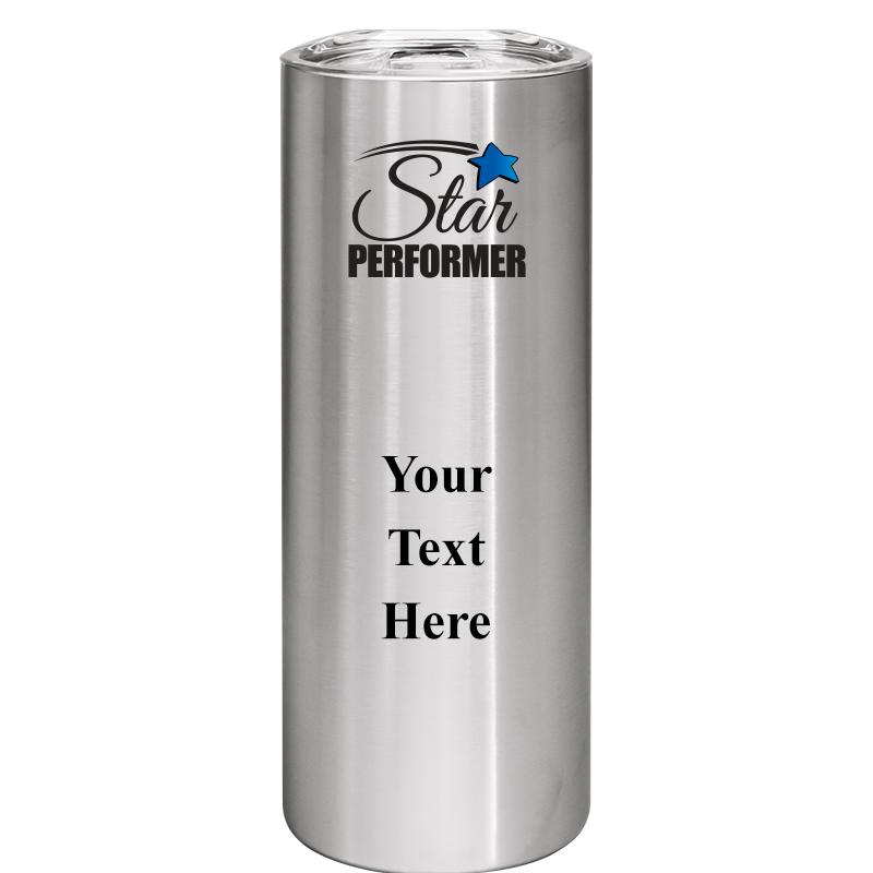 SLIM TUMBLER 20OZ SILVER