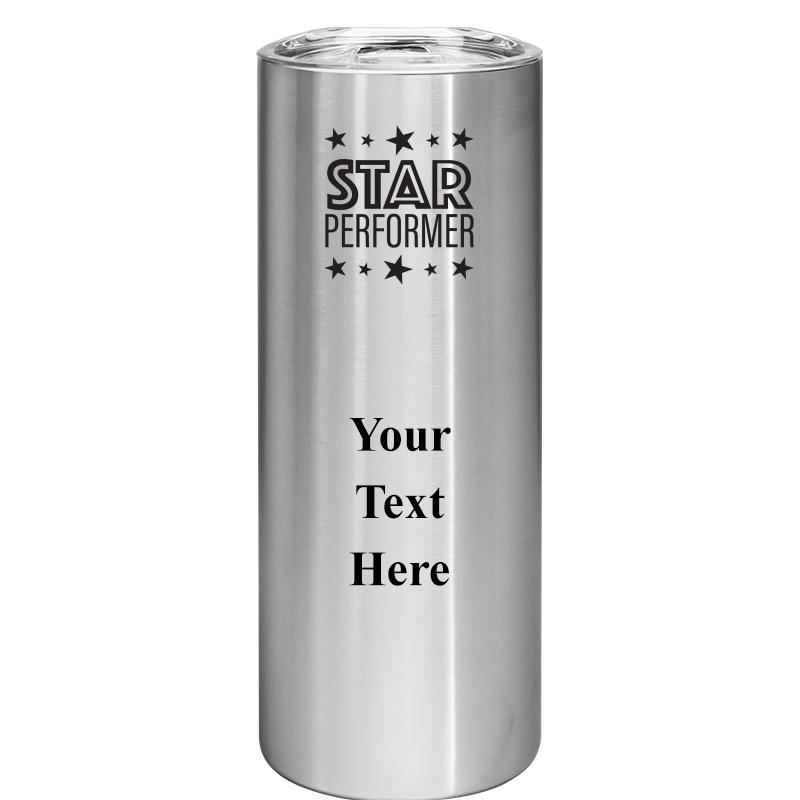 SLIM TUMBLER 20OZ SILVER