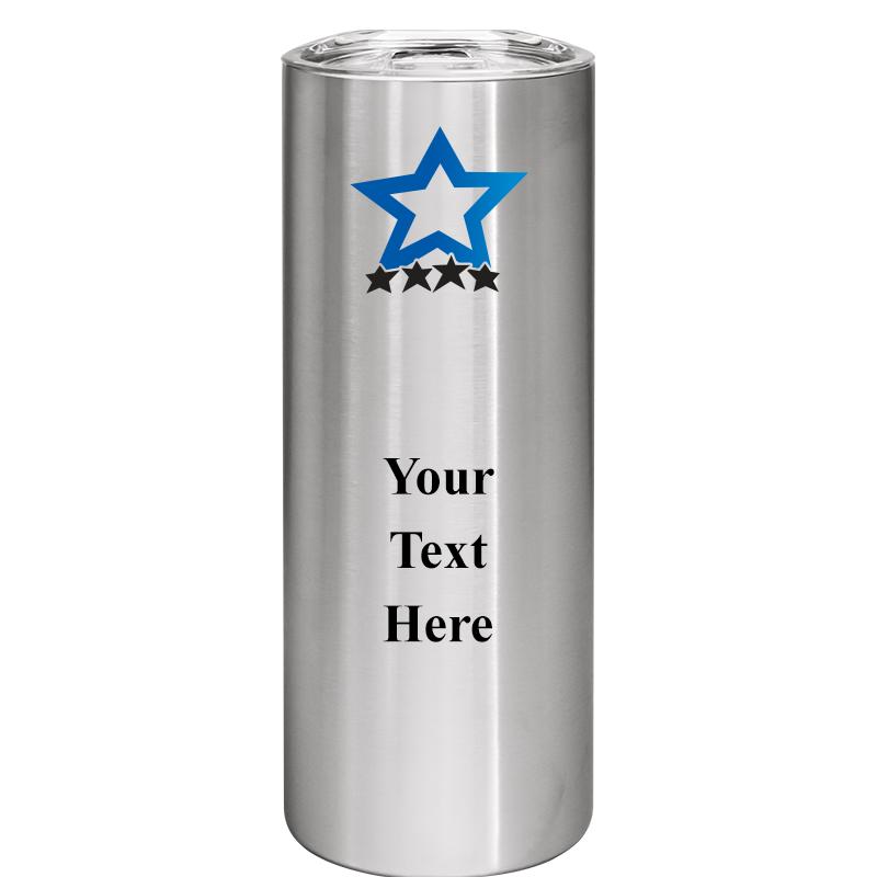 SLIM TUMBLER 20OZ SILVER