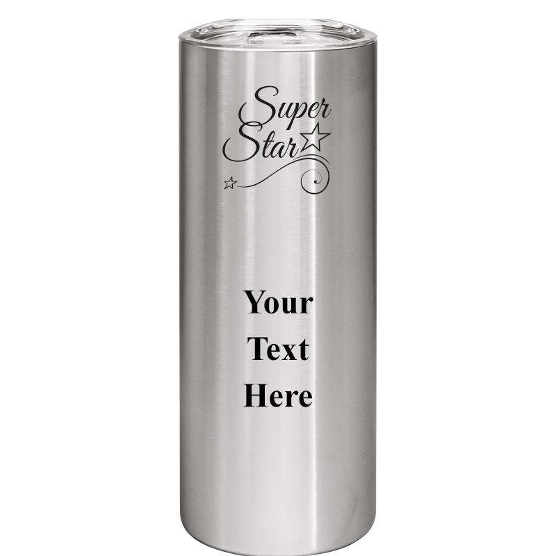 SLIM TUMBLER 20OZ SILVER