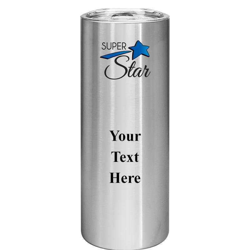 SLIM TUMBLER 20OZ SILVER