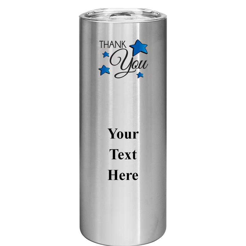 SLIM TUMBLER 20OZ SILVER