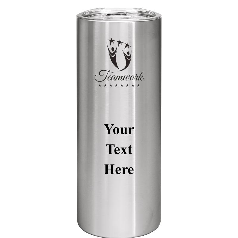 SLIM TUMBLER 20OZ SILVER