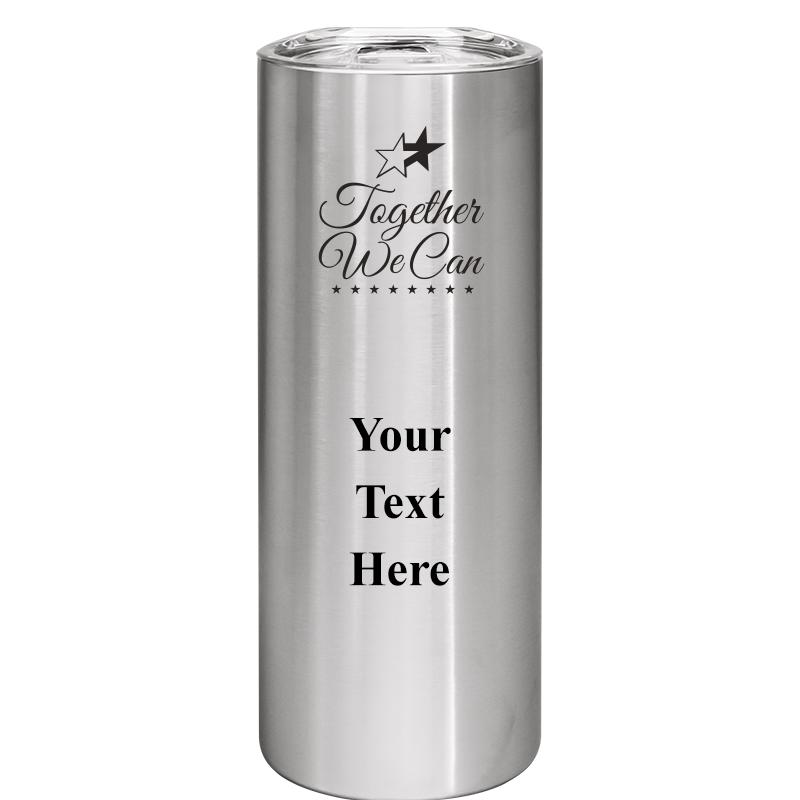SLIM TUMBLER 20OZ SILVER