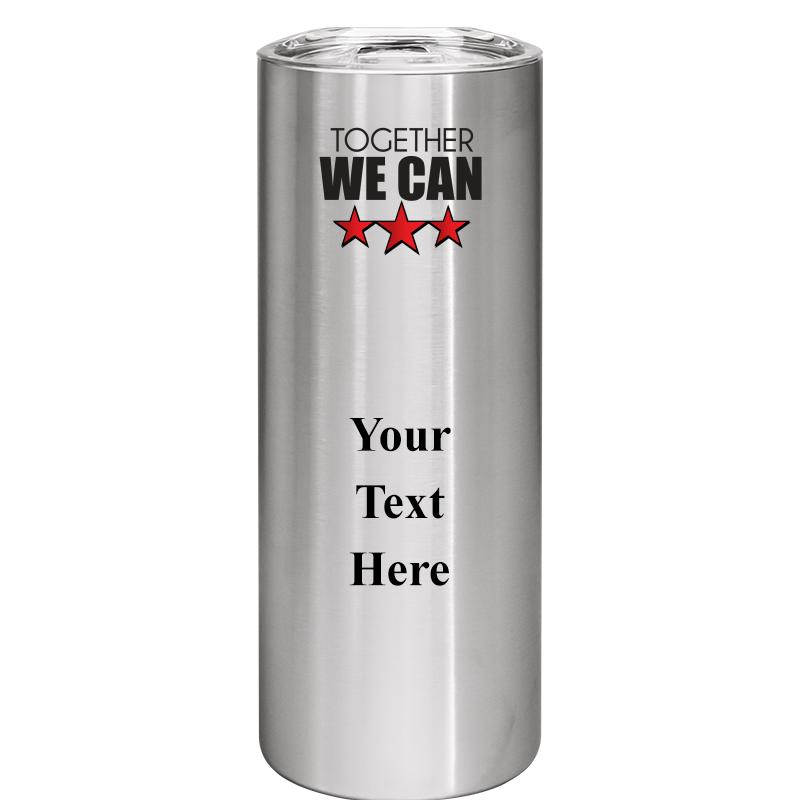 SLIM TUMBLER 20OZ SILVER
