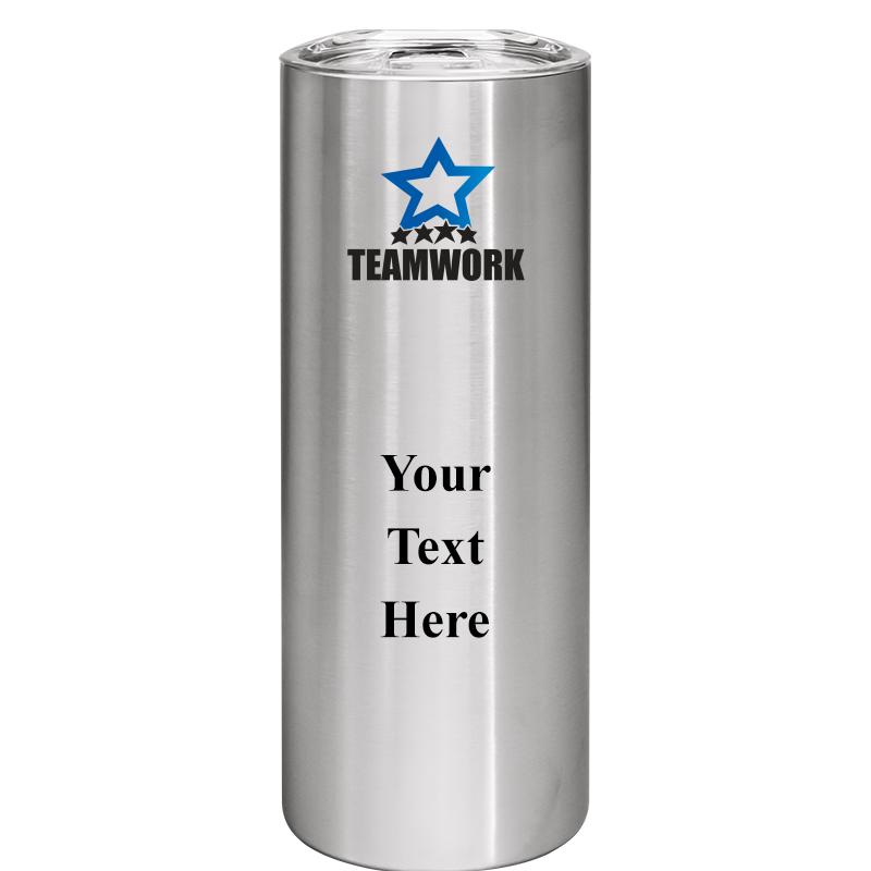 SLIM TUMBLER 20OZ SILVER