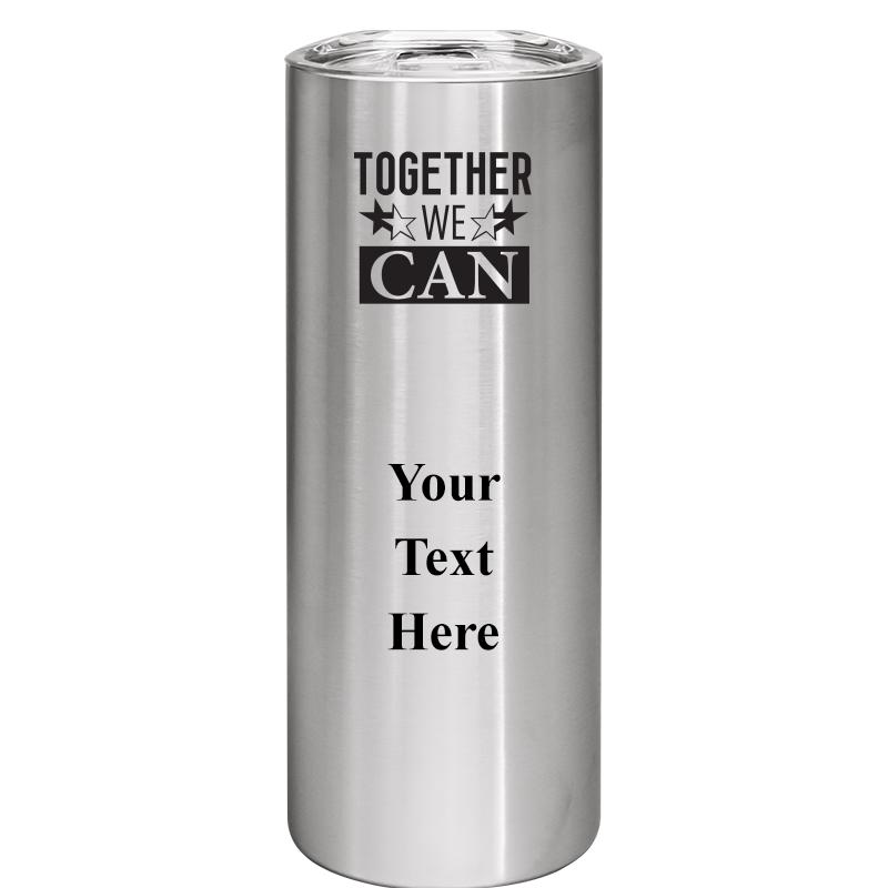SLIM TUMBLER 20OZ SILVER