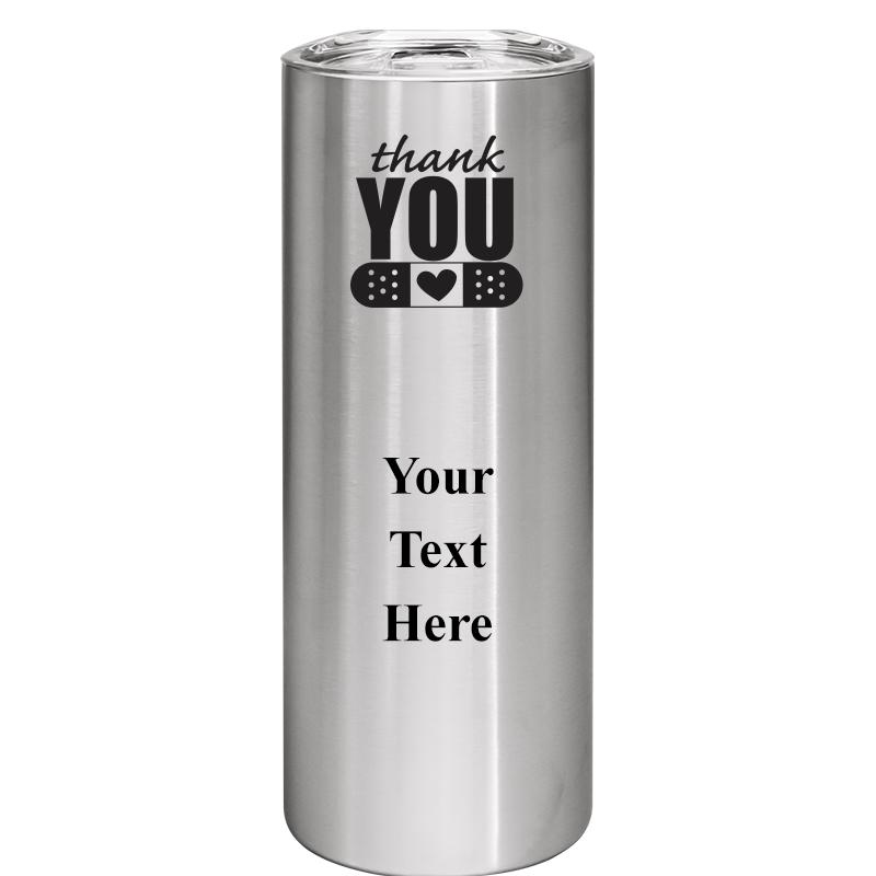 SLIM TUMBLER 20OZ SILVER