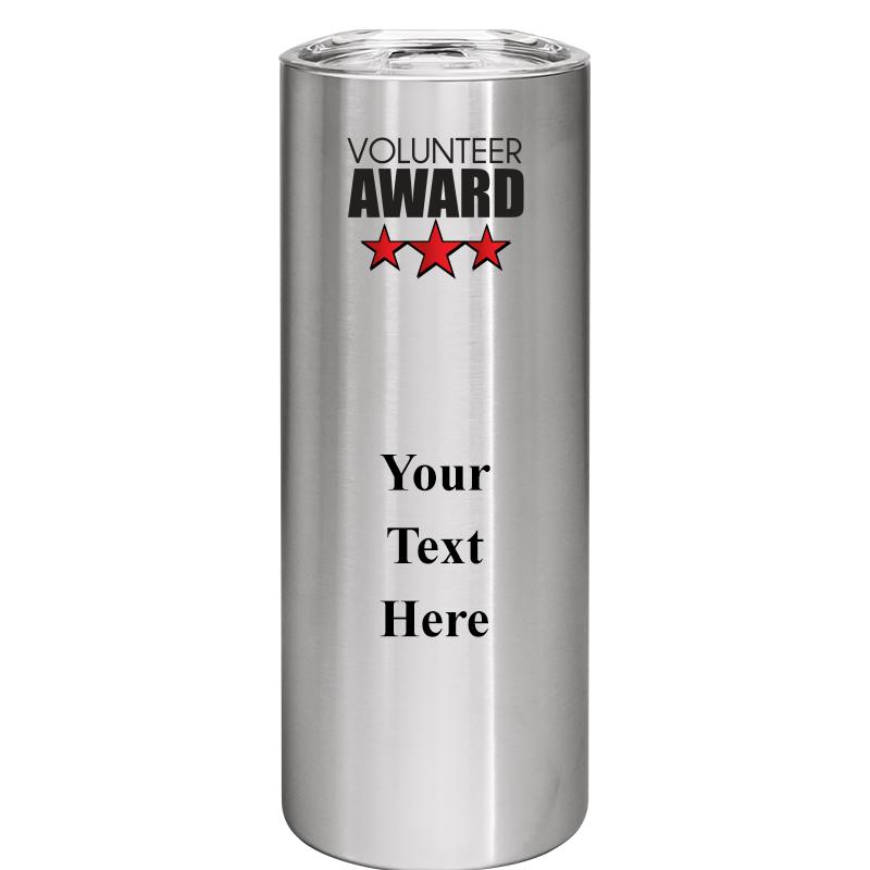 SLIM TUMBLER 20OZ SILVER