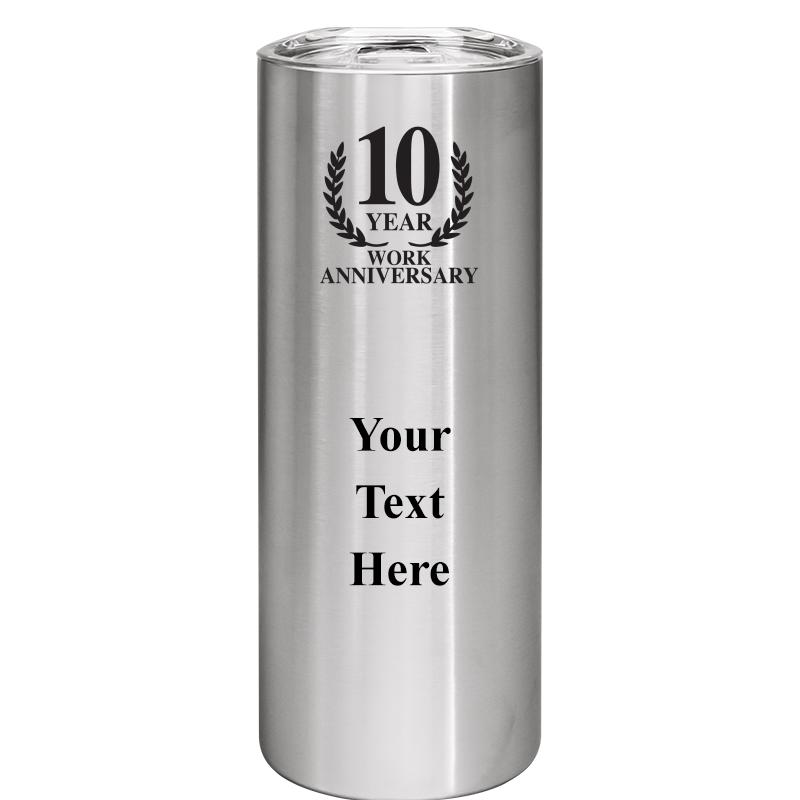 SLIM TUMBLER 20OZ SILVER