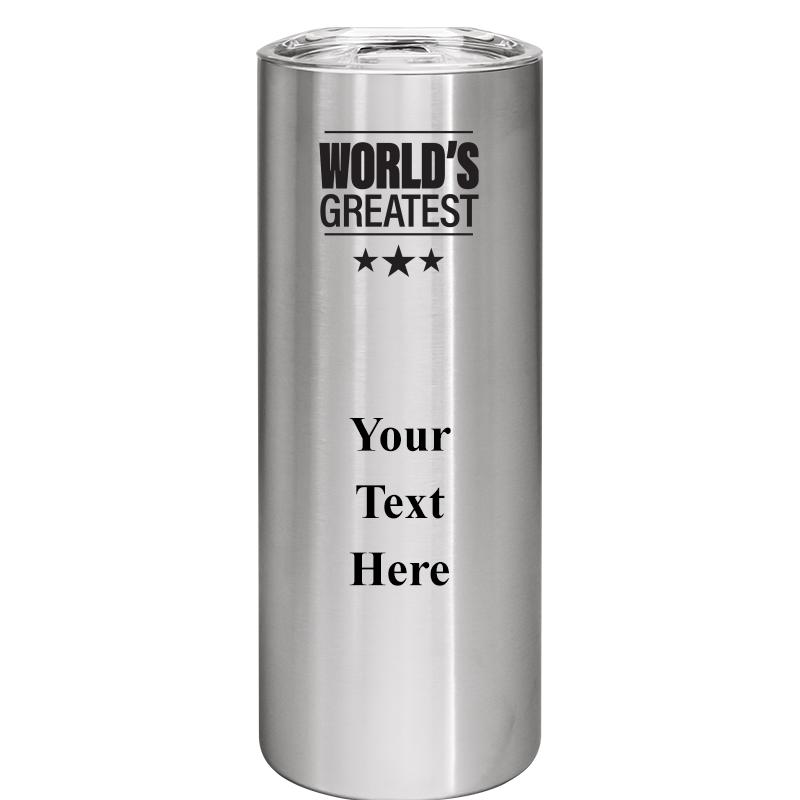 SLIM TUMBLER 20OZ SILVER