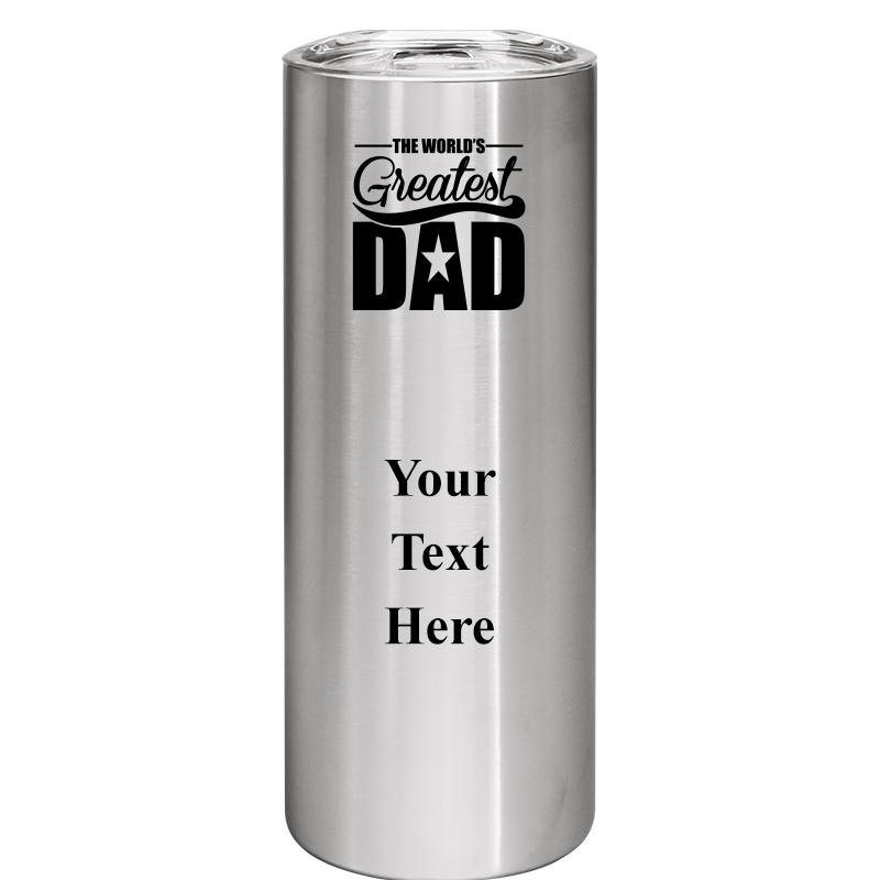 SLIM TUMBLER 20OZ SILVER