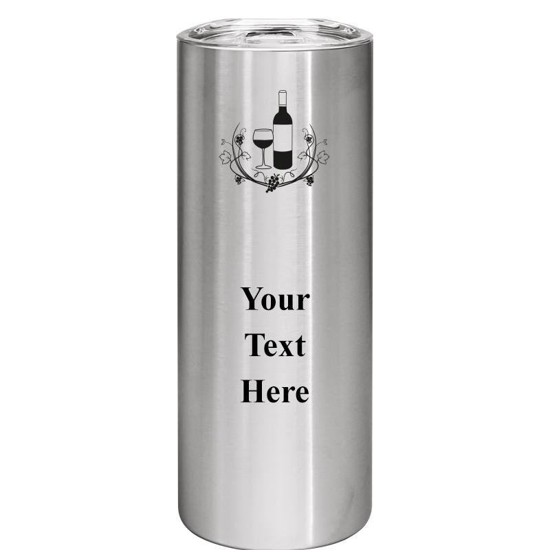 SLIM TUMBLER 20OZ SILVER