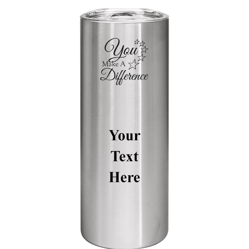 SLIM TUMBLER 20OZ SILVER
