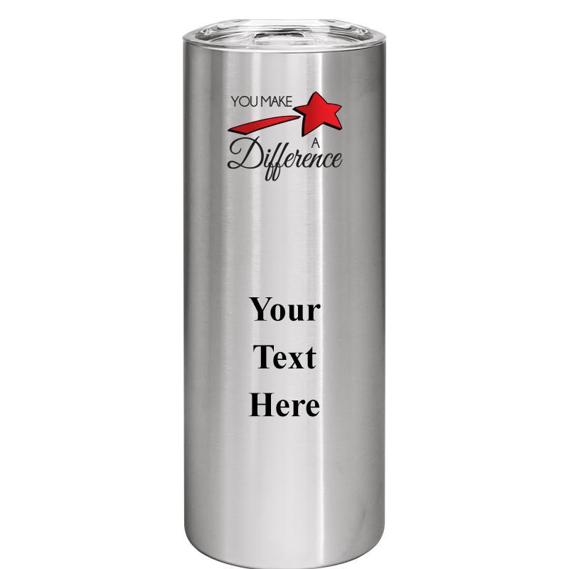 SLIM TUMBLER 20OZ SILVER