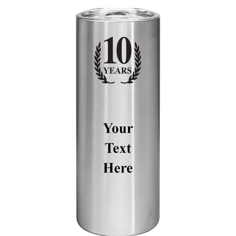 SLIM TUMBLER 20OZ SILVER