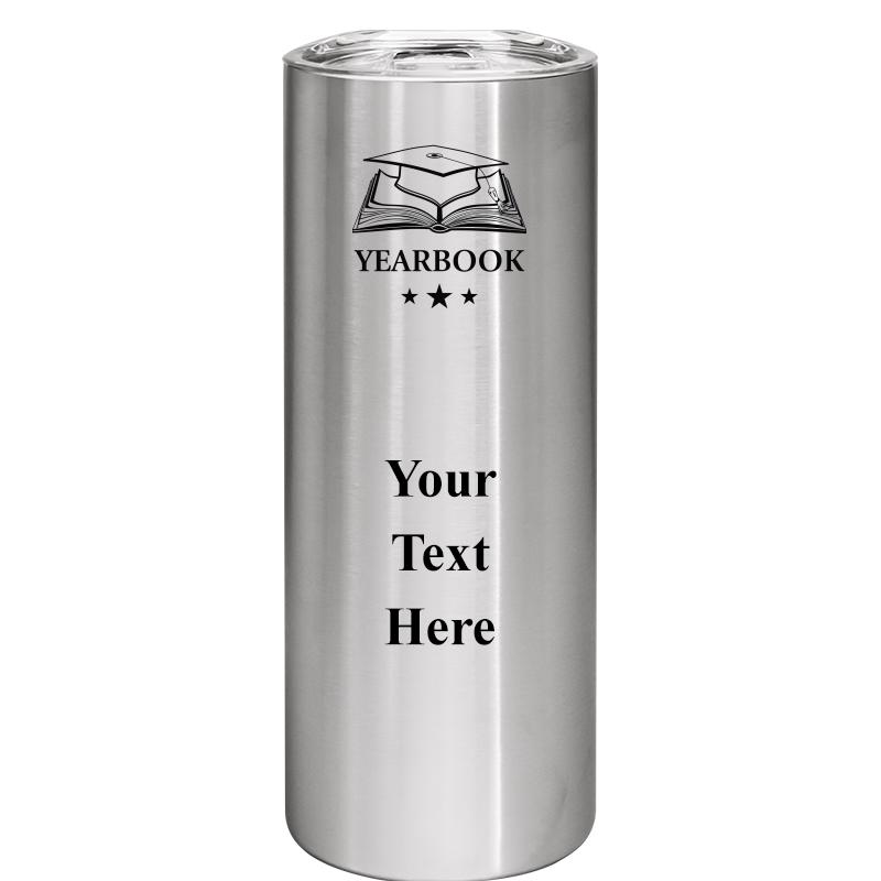 SLIM TUMBLER 20OZ SILVER