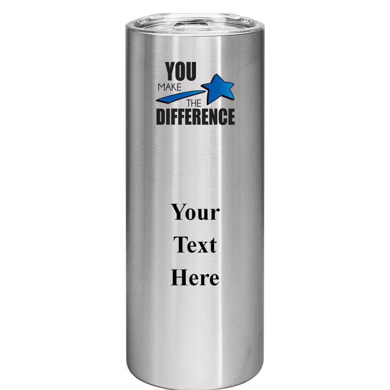 SLIM TUMBLER 20OZ SILVER