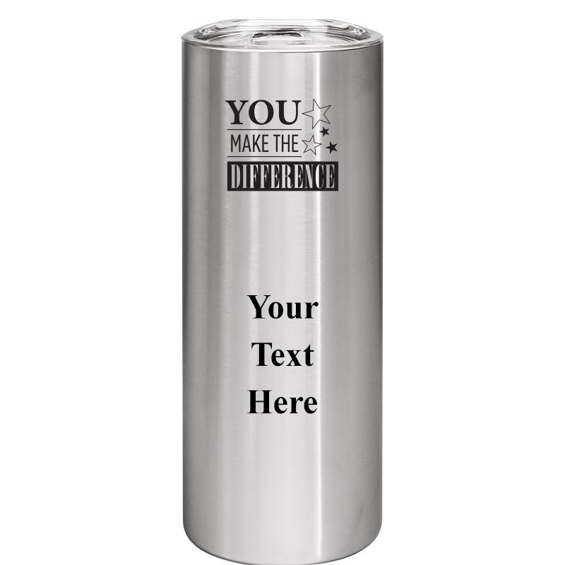 SLIM TUMBLER 20OZ SILVER