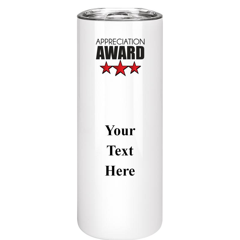 SLIM TUMBLER 20OZ WHITE