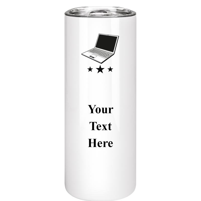 SLIM TUMBLER 20OZ WHITE