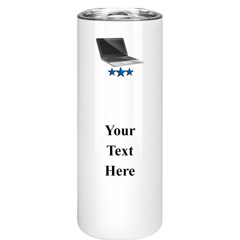 SLIM TUMBLER 20OZ WHITE