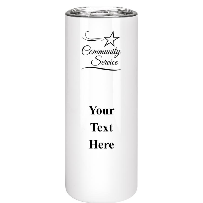 SLIM TUMBLER 20OZ WHITE