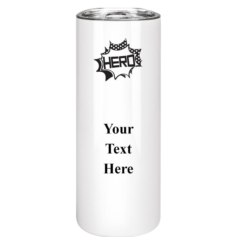 SLIM TUMBLER 20OZ WHITE