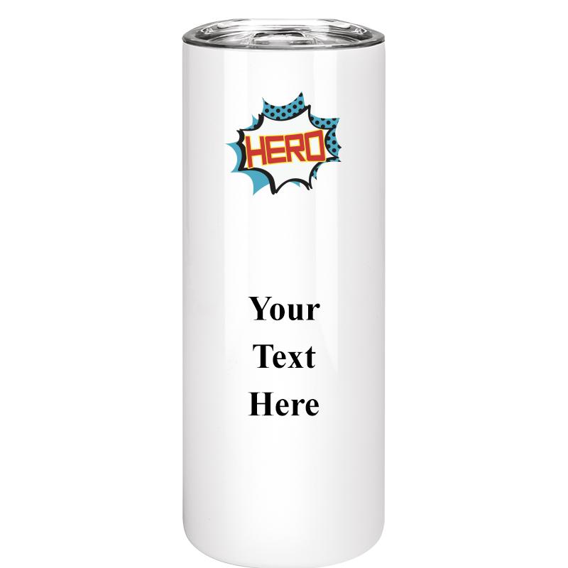 SLIM TUMBLER 20OZ WHITE