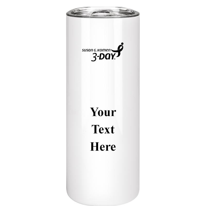 SLIM TUMBLER 20OZ WHITE