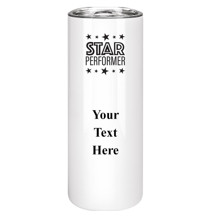 SLIM TUMBLER 20OZ WHITE