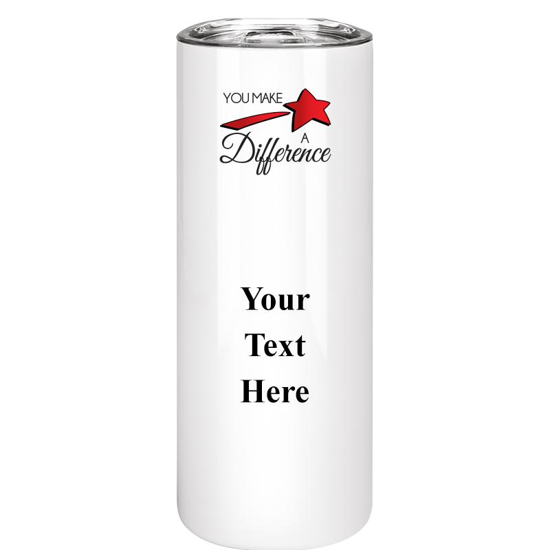 SLIM TUMBLER 20OZ WHITE