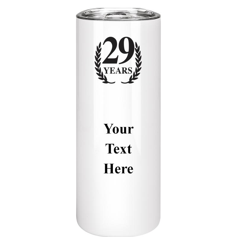 SLIM TUMBLER 20OZ WHITE