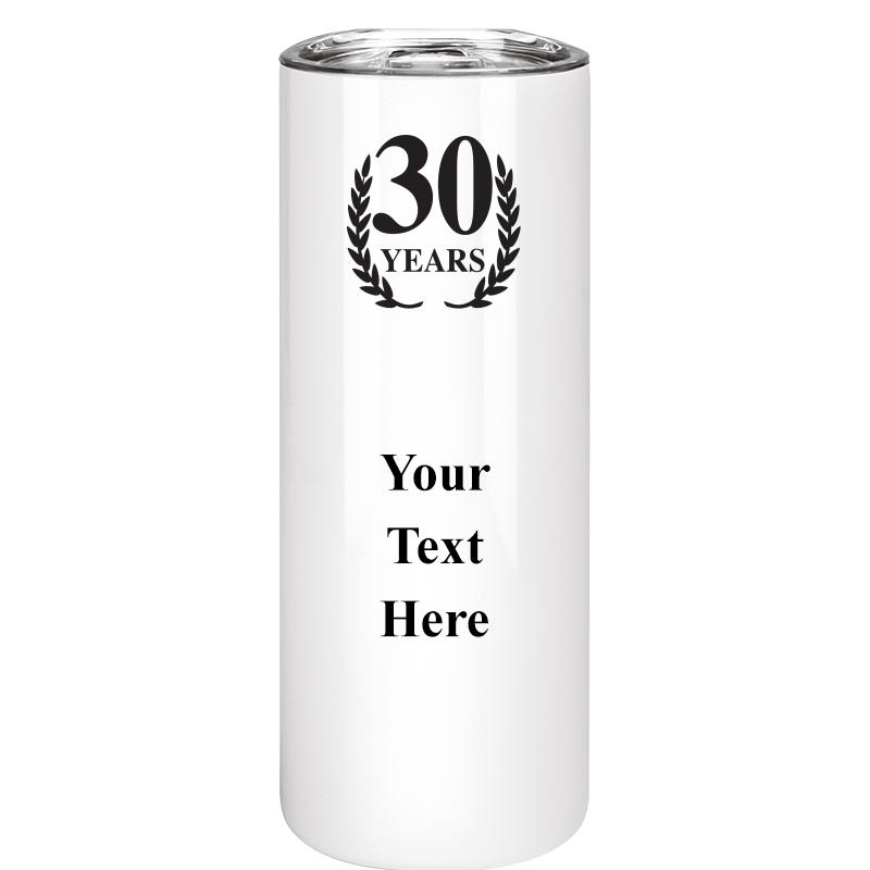 SLIM TUMBLER 20OZ WHITE