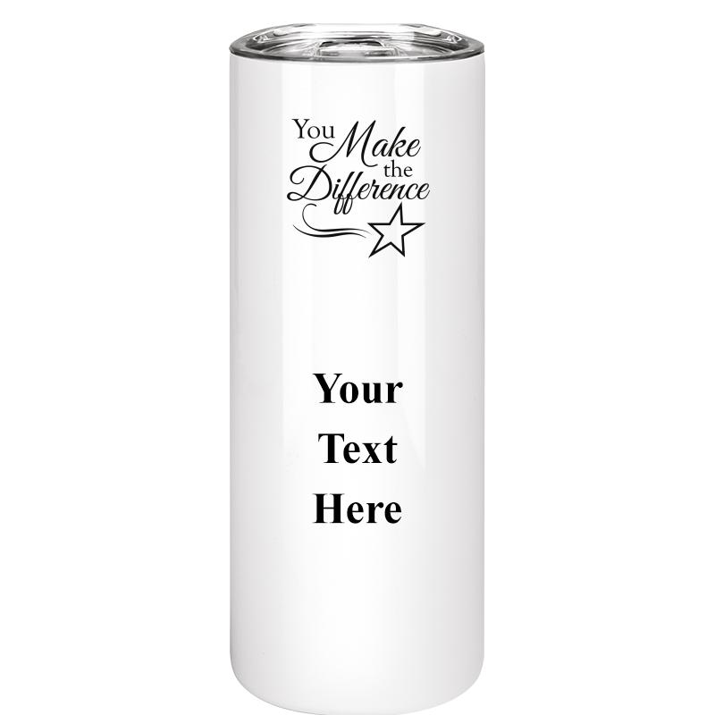 SLIM TUMBLER 20OZ WHITE
