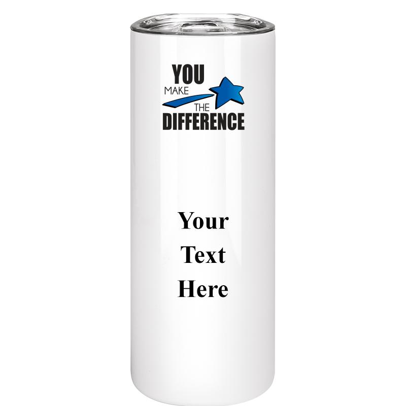 SLIM TUMBLER 20OZ WHITE